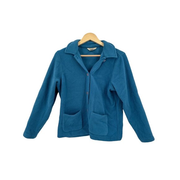 Vintage‎ L.L. bean Fleece Coat Jacket Womens size M Outdoors Utility Minimalist - Picture 1 of 9